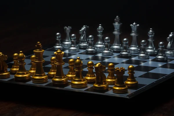 チェスボードゲーム 事業戦略コンセプト — ストック写真