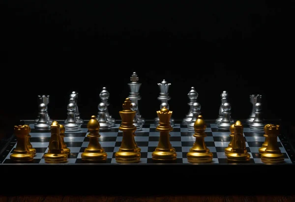 Επιτραπέζιο Παιχνίδι Σκάκι Έννοια Επιχειρηματικής Στρατηγικής — Φωτογραφία Αρχείου