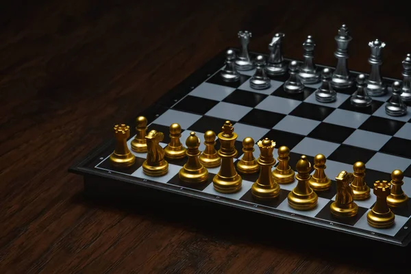 Шахматная Настольная Игра Концепция Бизнес Стратегии — стоковое фото