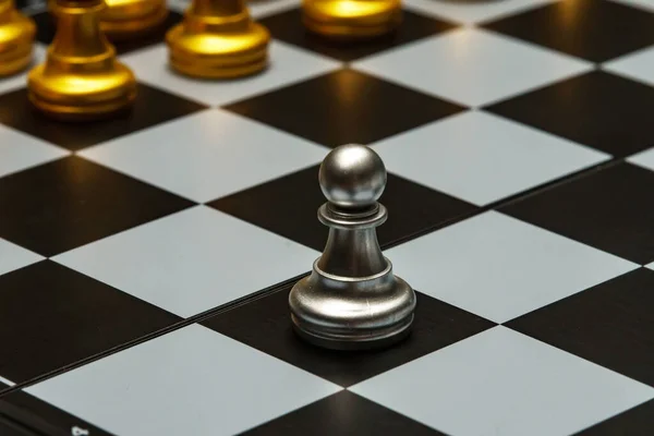 Шахматная Настольная Игра Пешка Доске — стоковое фото