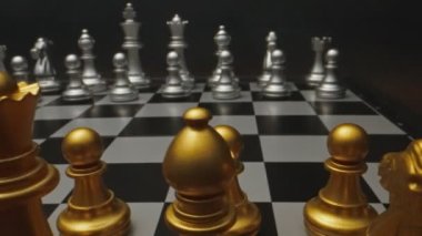 Satranç tahtası oyunu. İş stratejisi kavramı.
