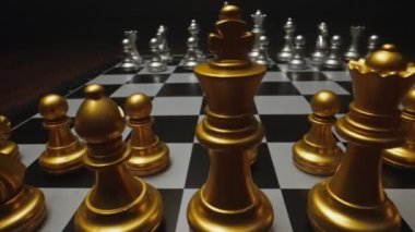 Satranç tahtası oyunu. İş stratejisi kavramı.