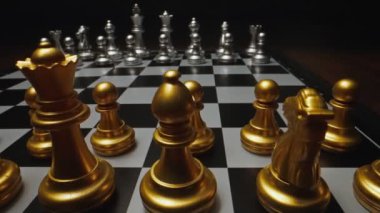 Satranç tahtası oyunu. İş stratejisi kavramı.