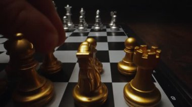 Satranç tahtası oyunu. İş stratejisi kavramı.