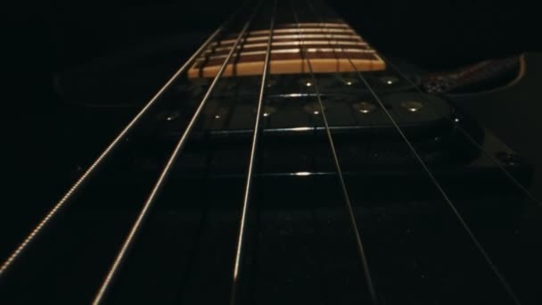 Captador Guitarra Elétrica Seis Cordas — Vídeo de Stock