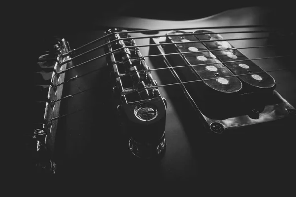 Sechssaitige Gitarre Mit Steg Und Sattel — Stockfoto