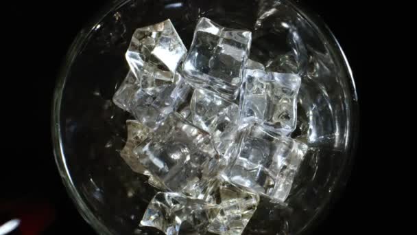Pouring Cola Ice Cubes — Vídeos de Stock
