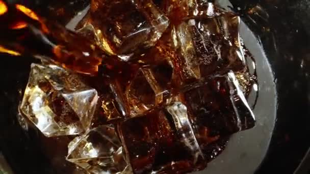 Pouring Cola Ice Cubes — Stock videók