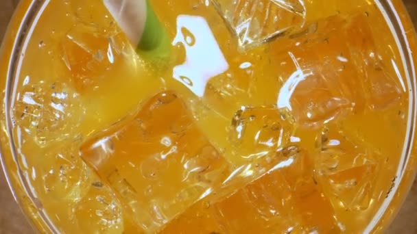 Färsk Apelsinjuice Lemonad Eller Häcksvans — Stockvideo