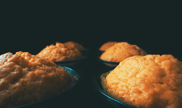 Freshly Baked Cupcakes Oven — Stock Photo, Image