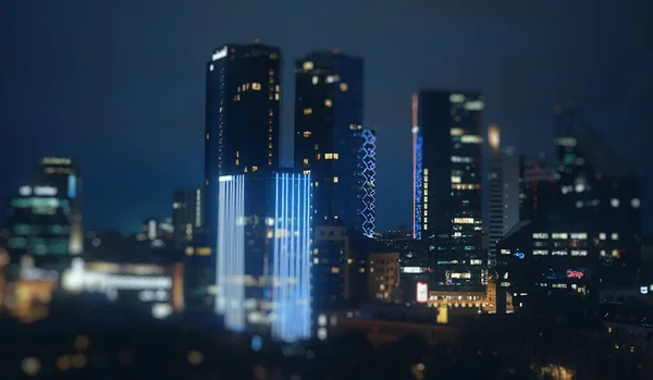 Skyscrapers City Tallinn Night — Stock Photo, Image