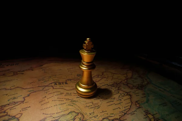 Çin Haritasında Satranç Kralı — Stok fotoğraf