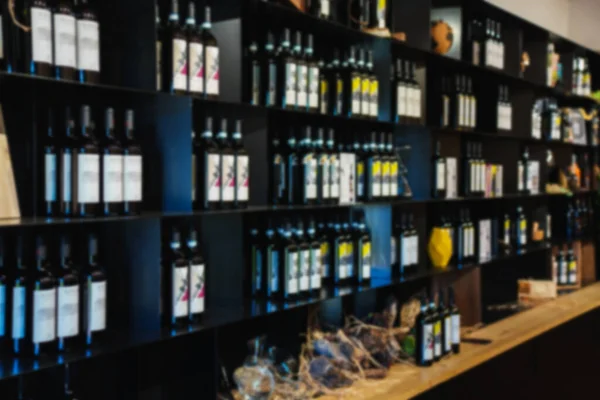 Shelf Variety Bottles Tasting Room Winery — Foto Stock