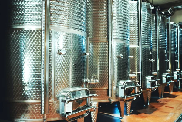 Modern Wine Factory Interior Reservoirs — Stock Photo, Image