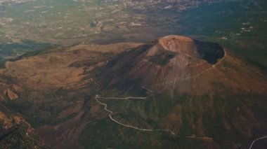 Italian Vesuvius volcano from the air.