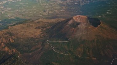 Italian Vesuvius volcano from the air.