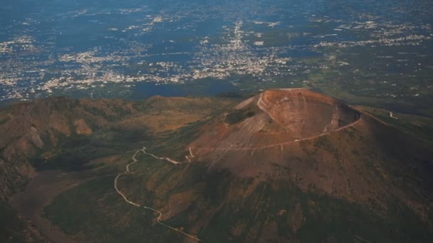 Вулкан Везувій Повітря — стокове відео