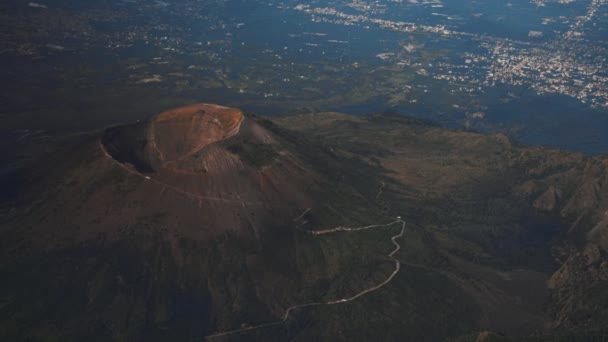 Italian Vesuvius Volcano Air — Stock video