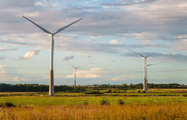 Wind Turbines Park Eco Energy Concept — Foto de Stock