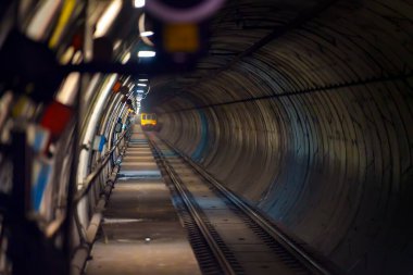 Tunnel in the subway in the city of Naples.