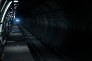 Tunnel in the subway in the city of Naples.