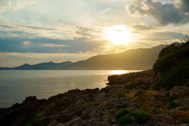 View of the Monti Aurunci mountains from the Monte di Scauri nature reserve.
