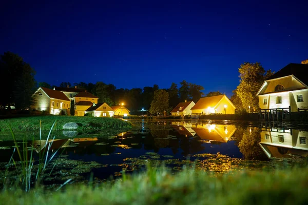 Houses Lake Vihula Lahemaa Park Estonia — стоковое фото