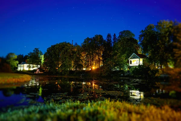 Houses Lake Vihula Lahemaa Park Estonia — стоковое фото