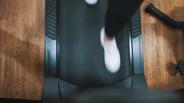 Woman Jogging Treadmill Gym — Video