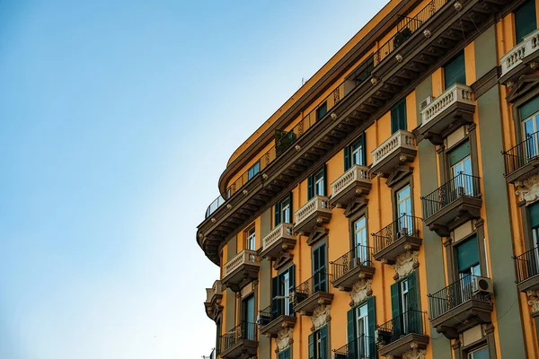 Updated Building Facade Naples Italy — Stock Photo, Image