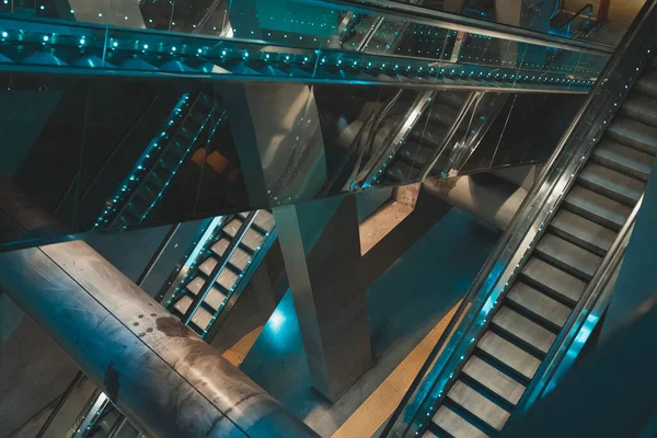 Escaladoras Elétricas Metrô Escadarias Móveis — Fotografia de Stock