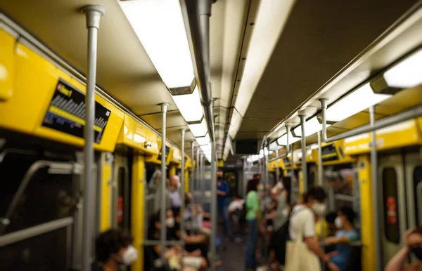 People Subway Train — Fotografia de Stock