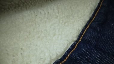 Kot pantolon ceketi. Yakın plan.