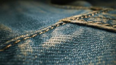 Denim mavi kot kumaş kumaşı. Yakın plan..