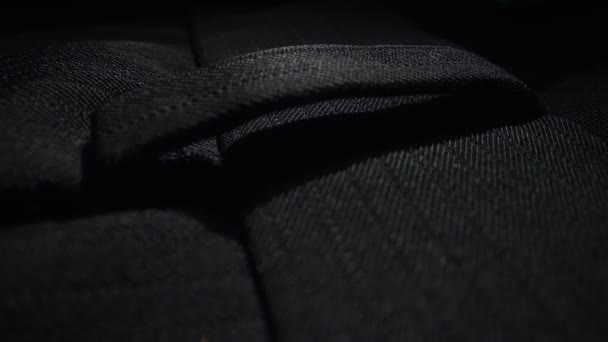 Pantalones Clásicos Hombre Negro Primer Plano — Vídeo de stock