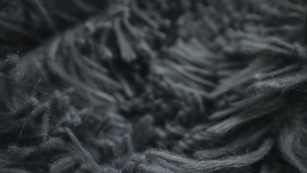 ライトグレーの合成毛皮の詳細 マクロビュー — ストック動画