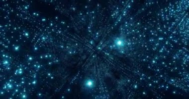 Mavi soyut geometrik arkaplanın 3d animasyonu