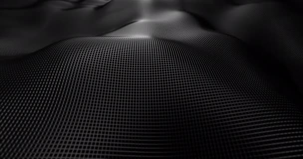 Animación 3d de fondo geométrico abstracto negro — Vídeo de stock