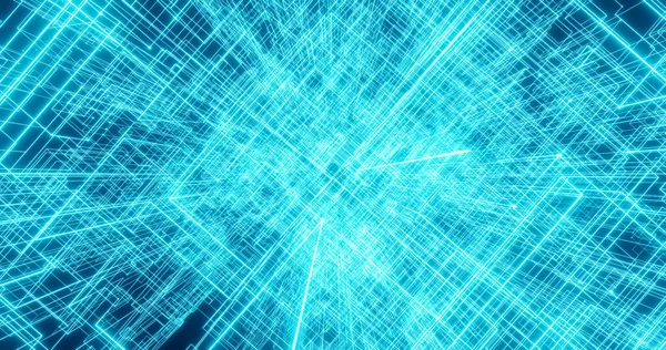 Blue 3d abstract geometric background — Stock Photo, Image
