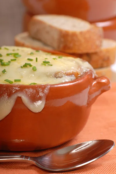 Homemade French Onion Soup — Zdjęcie stockowe