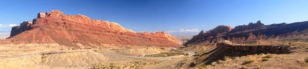 Estrada panorâmica em Nevada na área do Vale do Fogo — Fotografia de Stock