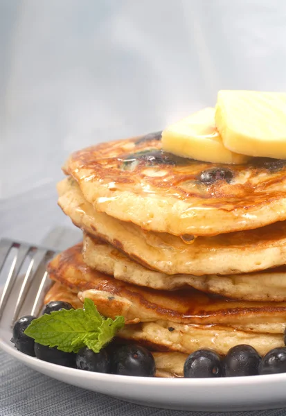 Delecious blueberry pancakes — Stock Photo, Image