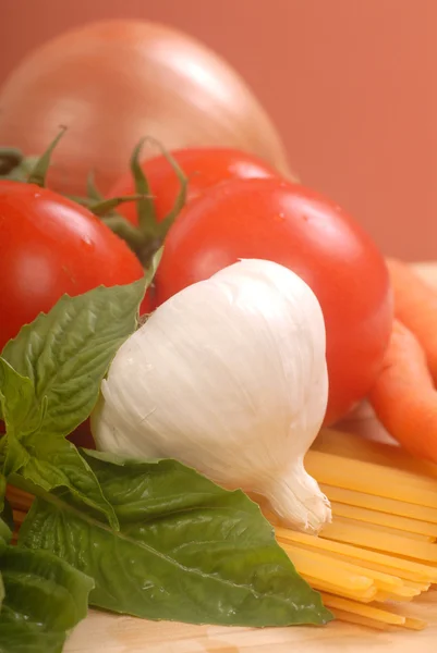 Fresh ingredients for making pasta — Stock Photo, Image