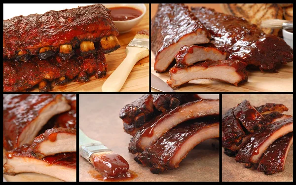 Collage of delicious BBQ foods — Stock Photo, Image