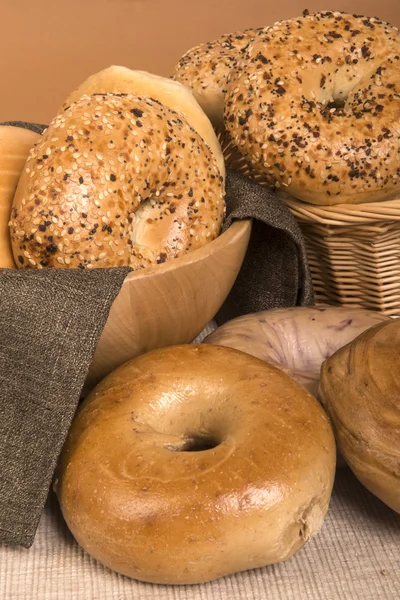 Frisch gebackene Bagels — Stockfoto