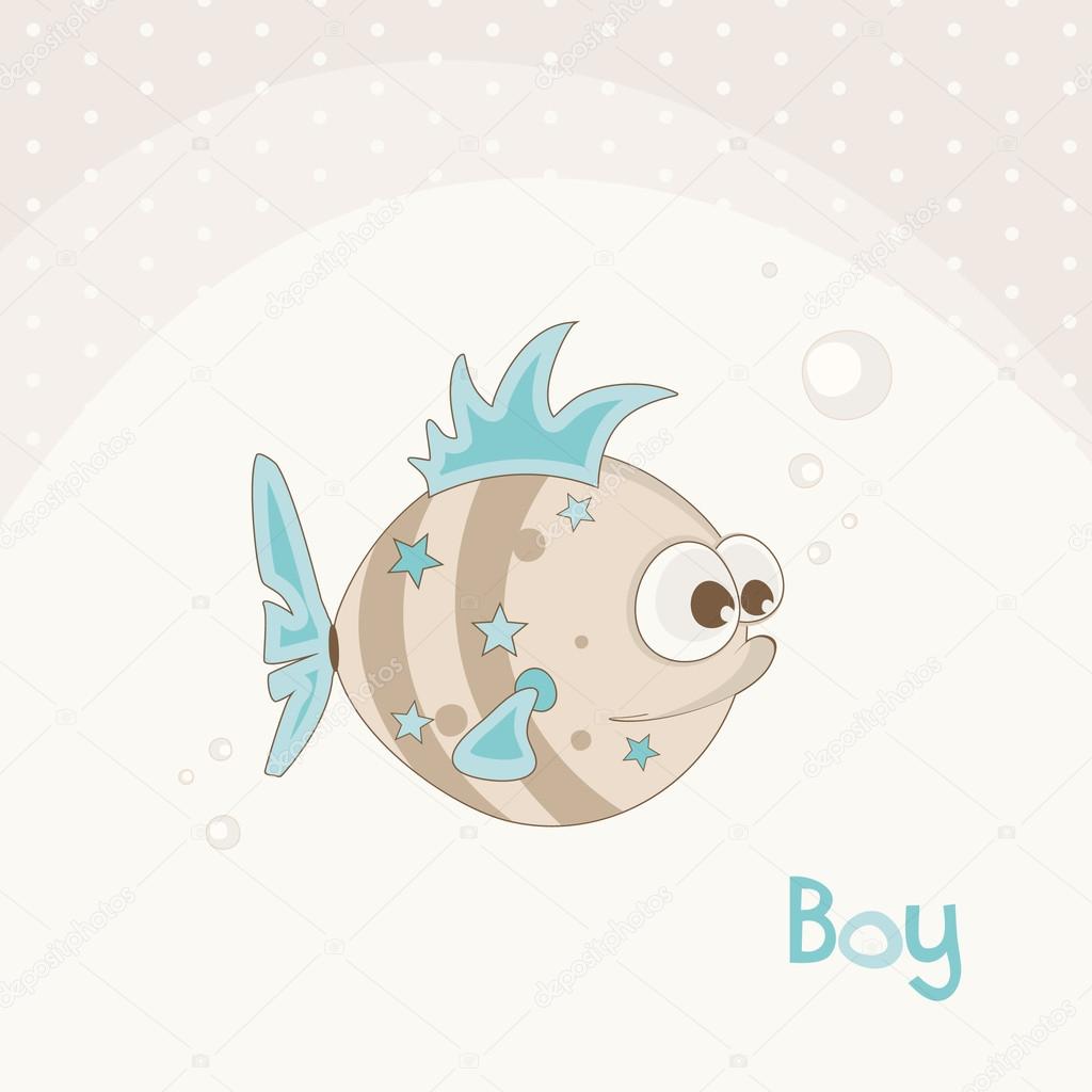 cute baby fish boy