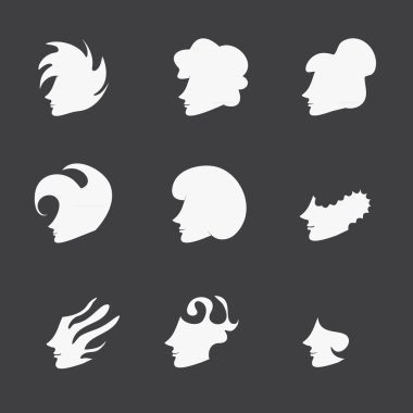 çeşitli saç tasarım