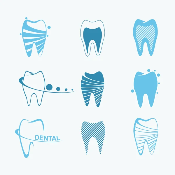 Conjunto de iconos dentales — Archivo Imágenes Vectoriales