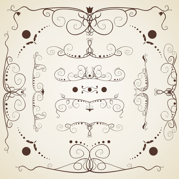 Набор старинных цветочных рамок
.