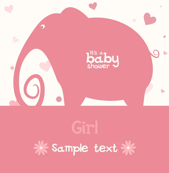 Baby girl card — Stock Vector